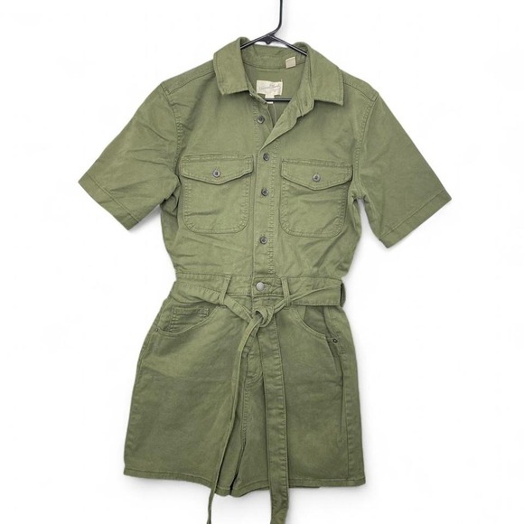 Universal Thread Pants - Army green denim romper